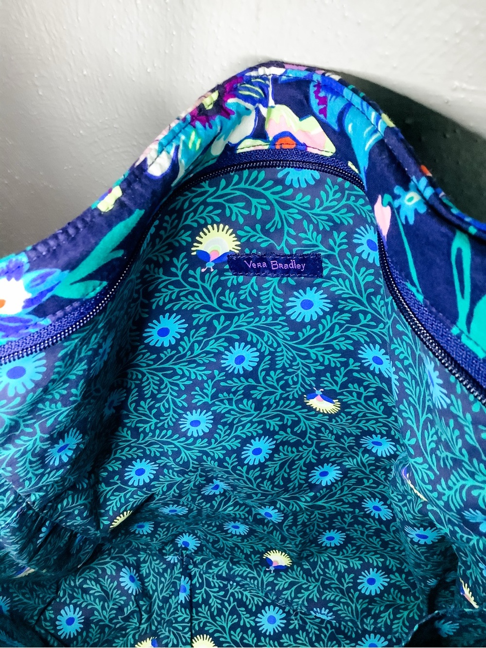 NWT Vera Bradley Bright Tote in Moonlight Garden Floral Quilted Tote Bag - Picture 4 of 4